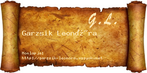 Garzsik Leonóra névjegykártya