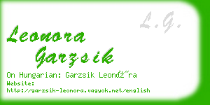 leonora garzsik business card